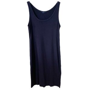 Ralph Lauren Sport Long Tank 100% Cotton Tee Shirt Dress w/ Scoop Neck Navy Blue